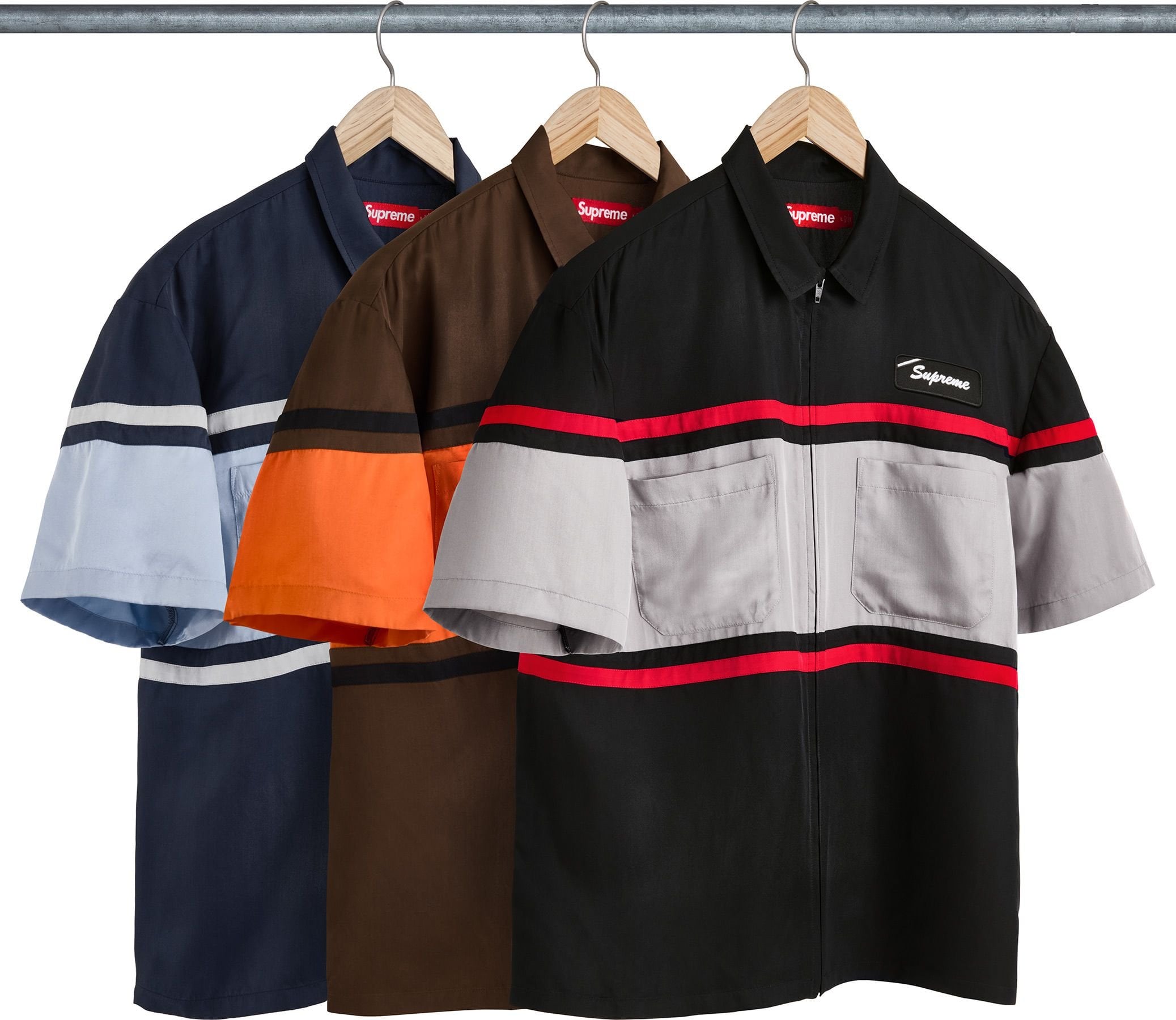 Silk Zip Up S/S Shirt